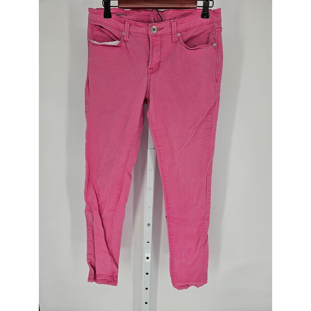 JCPenney Women's Pink Low Rise Blended Fiber Soft Skinny Jeans Size 30/10